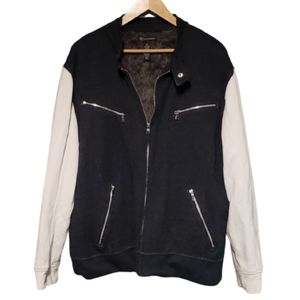 INTERNATIONAL CONCEPTS Black Faux Fur Insulated Jacket Size XL